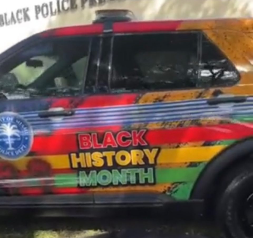 Miami PD roasted for Black History Month-themed car