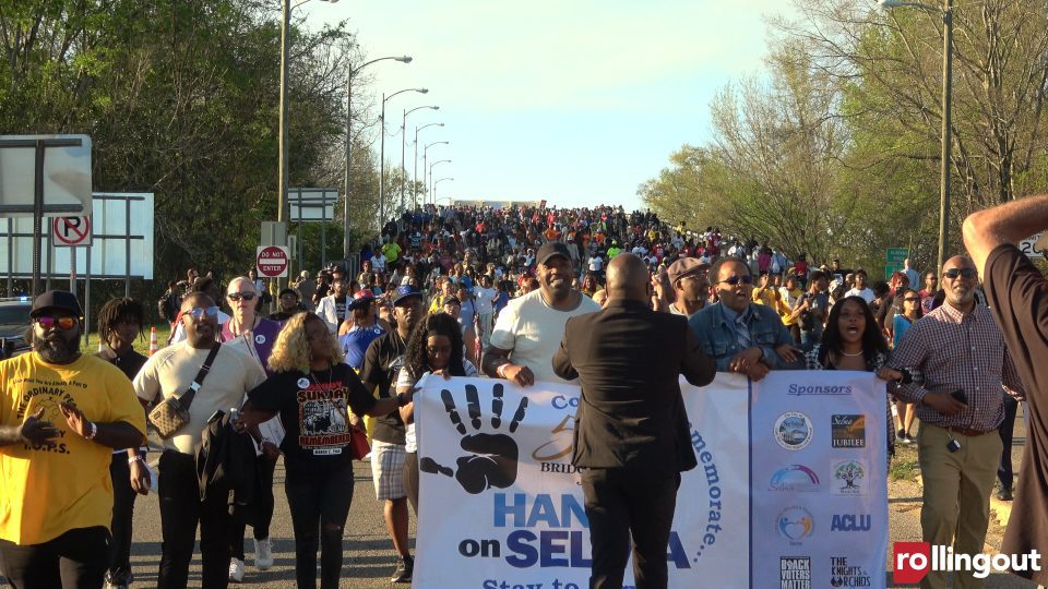 Marchers commemorate Bloody Sunday in Selma alongside President Biden