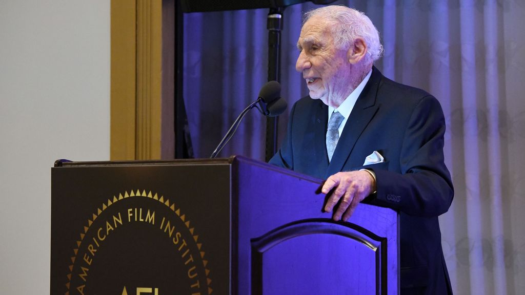 Mel Brooks speaks onstage at the 20th Annual AFI Awards at Four Seasons Hotel Los Angeles at Beverly Hills on January 03, 2020, in Los Angeles, California. The series mostly echoes Brooks’ signature comedic style without dwelling on current politics. MICHAEL KOVAC/JNS