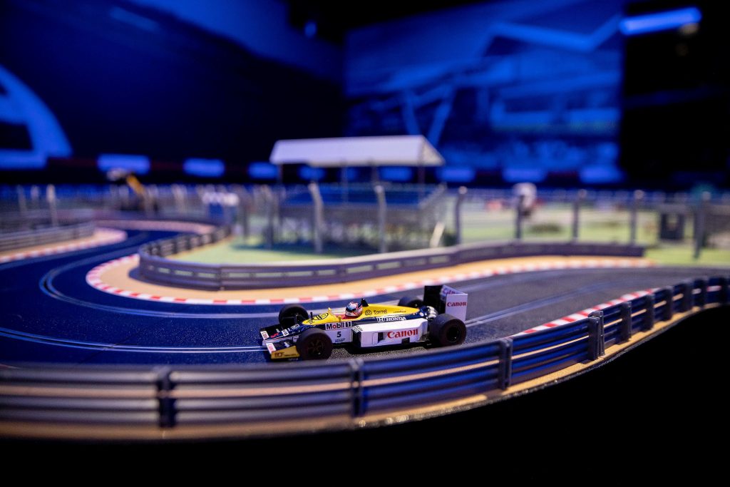 strongThe 25 meters long detailed replica allows race fans to relive their youths and compete against each other on the world-famous F1 track. SILVERSTONE MUSEUM/SWNS/strong