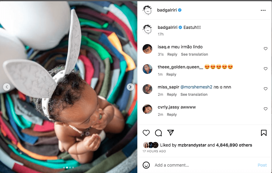 Rihanna's son sports diamonds and pearls for the holiday (photo)