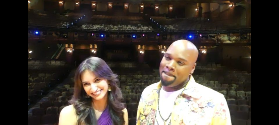 Sonya Balsara and Michael James Scott discuss their roles as Jasmine and Genie in 'Aladdin on Broadway.' (Photo by Derrel Jazz Johnson for rolling out.)