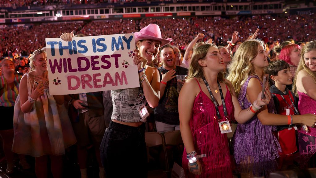 Guests attend night three of Taylor Swift | The Eras Tour at Nissan Stadium on May 07, 2023 in Nashville, Tennessee. JOHN SHEARER/ACCUWEATHER