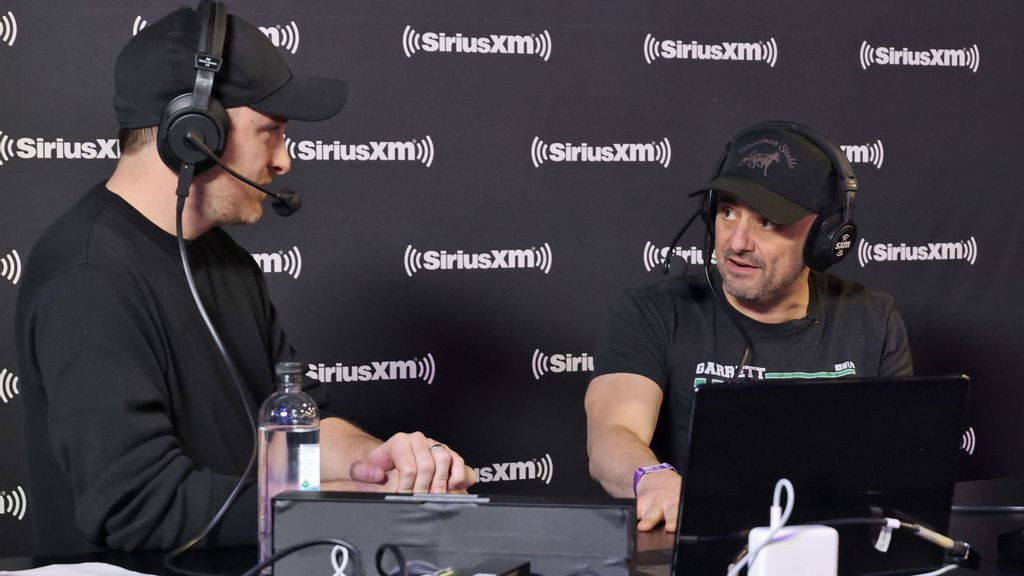 (L-R) Host Mark Zito and Gary Vee attend SiriusXM At Super Bowl LVII on February 10, 2023, in Phoenix, Arizona. Vaynerchuk hosted VeeCon 2023 in Indianapolis, Indiana at Lucas Oil Stadium. CINDY ORD/BENZINGA