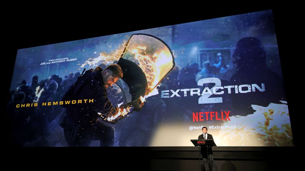 NEW YORK, NEW YORK - JUNE 12: Anthony Russo speaks onstage during Netflix's Extraction 2 New York Premiere at Jazz at Lincoln Center on June 12, 2023 in New York City. (Photo by Kevin Mazur/Getty Images for Netflix)