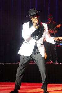 Ne-Yo tosses it up at Ravinia in Highland Park, Illinois