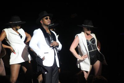 Ne-Yo tosses it up at Ravinia in Highland Park, Illinois