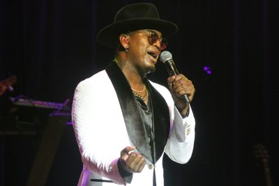 Ne-Yo tosses it up at Ravinia in Highland Park, Illinois