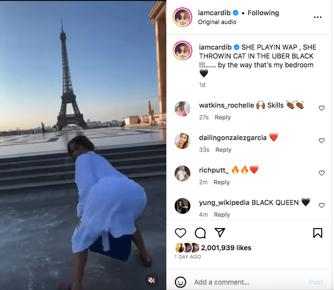 Cardi B claps her cheeks in Paris bathtub to celebrate new single