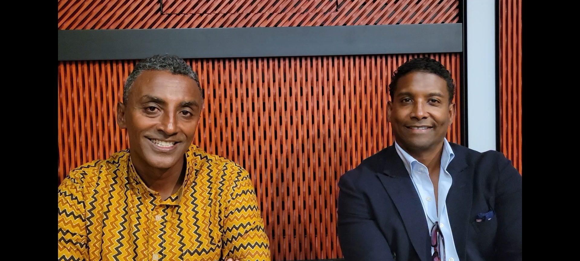 Marcus Samuelsson and Jay Norris. (Photo by Derrel Jazz Johnson for Rolling Out.)