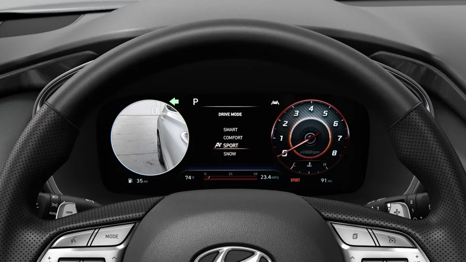 On the road in the 2023 Hyundai Santa Fe Calligraphy