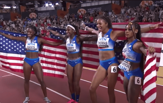 Sha'Carri Richardson and Team USA sweep 4x100 relays for world title