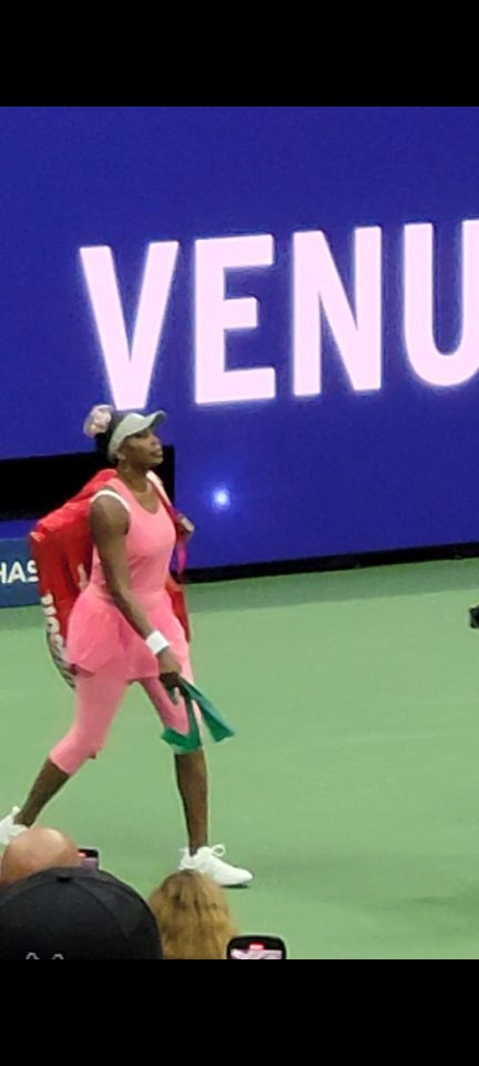 Venus Williams at the 2023 US Open. (Photo by Derrel Jazz Johnson for rolling out.)