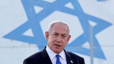 Prime Minister Benjamin Netanyahu lauded what he called Israel's transportation revolution, speaking at Sunday's Cabinet meeting following Friday's opening of the Tel Aviv a href=https://www.jns.org/israel-news/tel-aviv-light-rail/23/8/17/311503/Light Rail system/a, describing it as but one of many revolutions his government has led. PHOTO BY JACK GUEZ / GETTY IMAGES