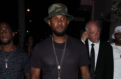 Usher arriving at 1OAK Nightclub