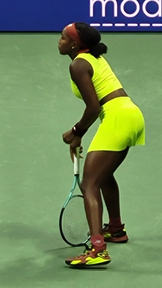 Coco Gauff at the 2023 US Open. (Photo by Derrel Jazz Johnson for rolling out.)