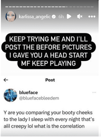 Blueface blasts his mom for comparing her bare butt to his girlfriend's