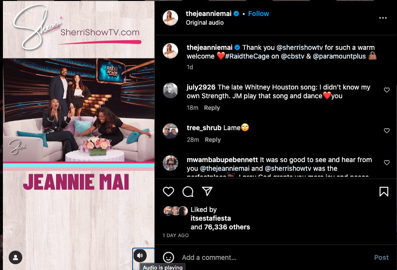 Jeannie Mai removes the name Jenkins from her Instagram account