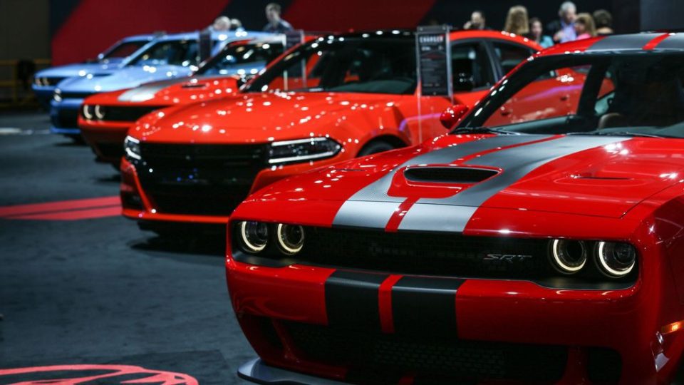 A 2016 Dodge Charger SRT Helicat among the model cars to be auctioned following a US Marshal order. Omi in a Hellcat is serving a five and half years in jail. CEM OZDEL/ANADOLU AGENCY/GETTY IMAGES. 
