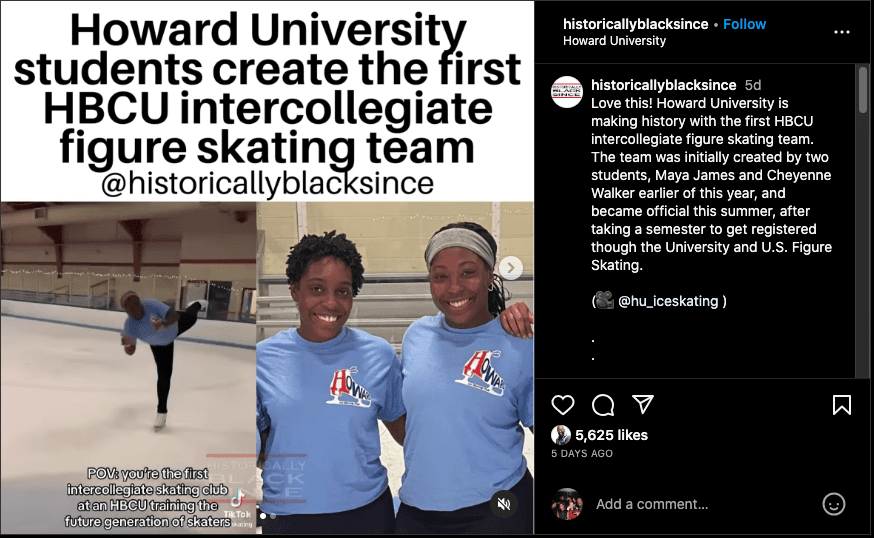 Howard University the 1st HBCU to offer figure skating as a sport
