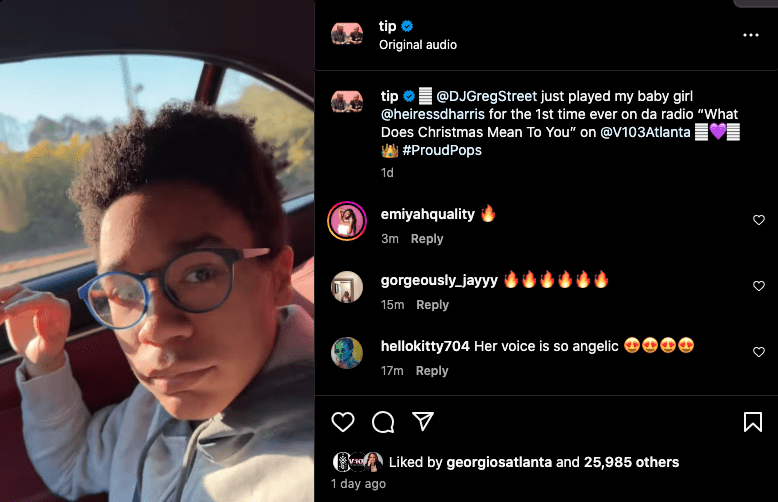 T.I. 'proud' as Heiress Harris gets song played on the radio (video)