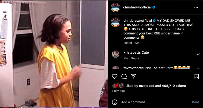 Chris Brown clowned after showing strange childhood hairstyle (photo)