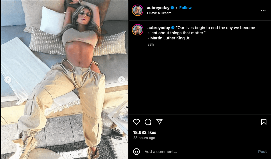 Aubrey O'Day torched for using MLK quotes to promote her OnlyFans page