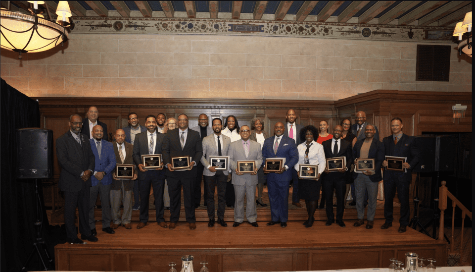 37th Annual National Black Supplier Conference graduates and Dr. Forrest Carter (left) and Dr. Ken Harris (first row, second left).