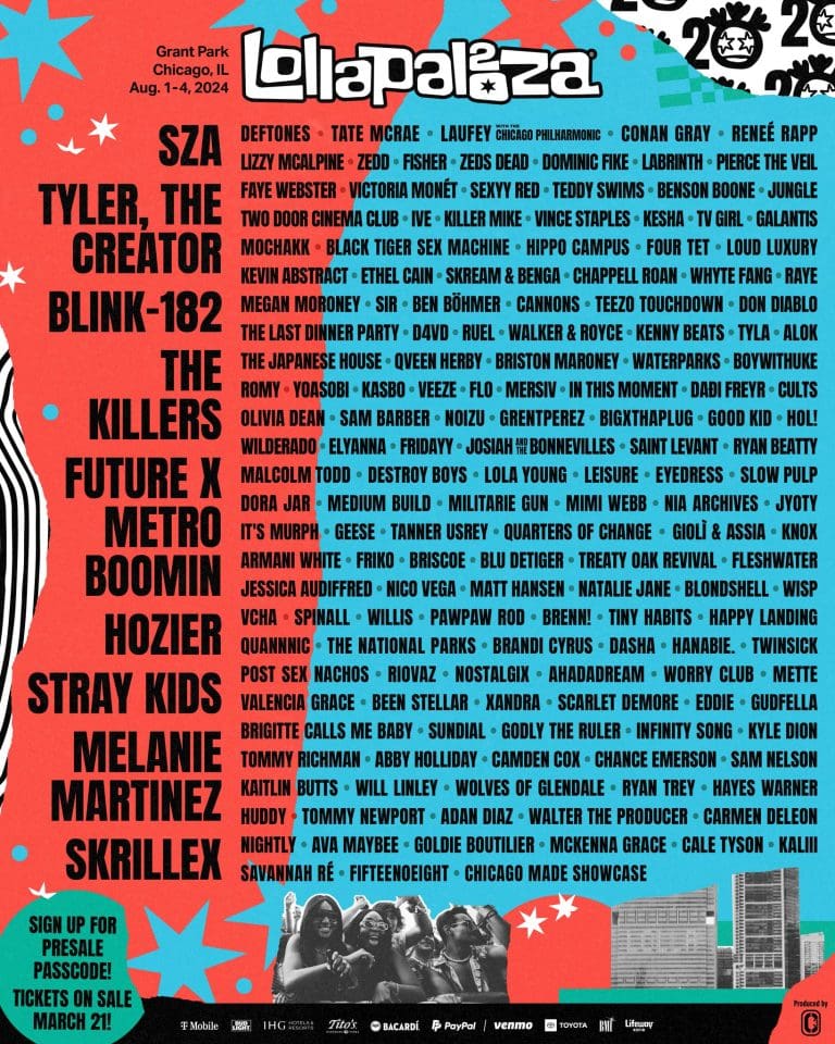 Lollapalooza 2024 is bringing SZA and Killer Mike to Chicago's Grant Park
