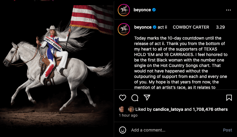 Beyoncé claps back hard at country music industry's treatment of her