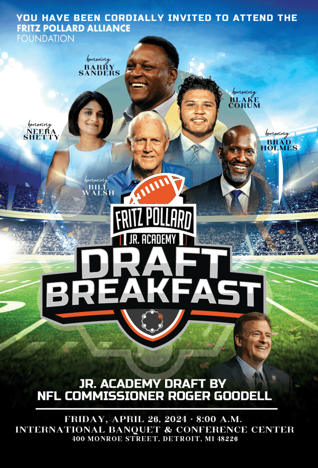 NFL Commissioner Roger Goodell drafts Fritz Pollard Alliance Academy students