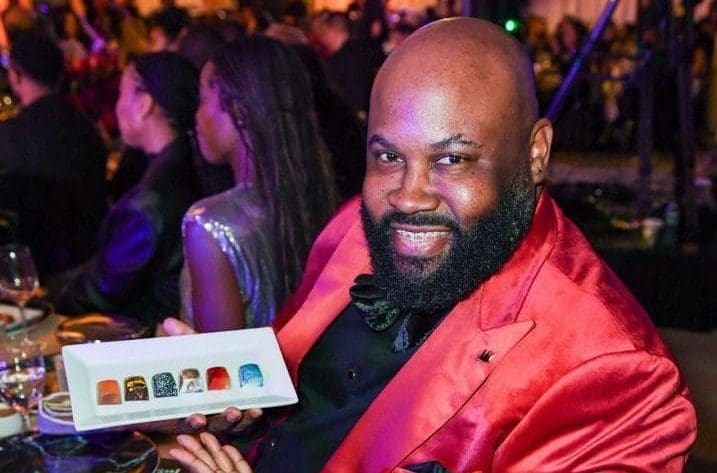 Phillip Ashley Rix, displaying his exclusive CELESTIQ collection during ABFF Honors 2024