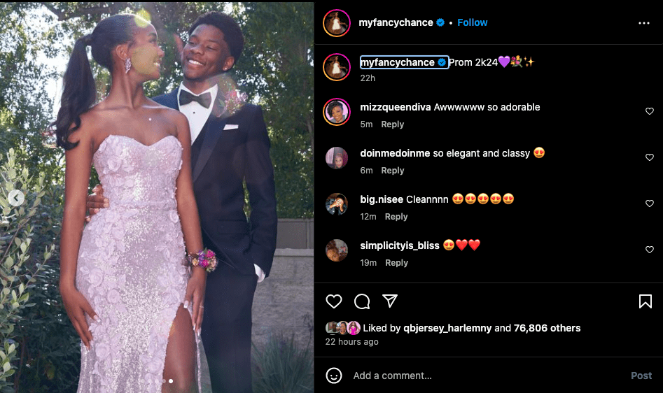 Diddy's daughter and Halle and Chlöe Bailey's brother attend prom