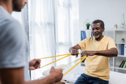 resistance band to handle stroke