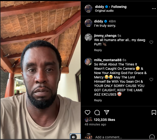 Diddy finally breaks his silence after video showing assault of Cassie
