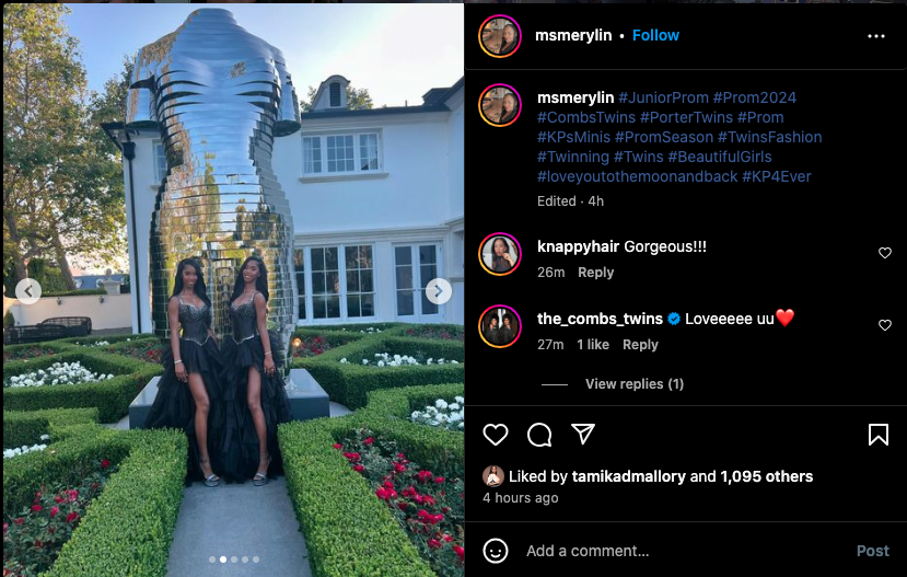 Diddy's twin daughters Jessie and D’Lila look elegant for prom (photos)
