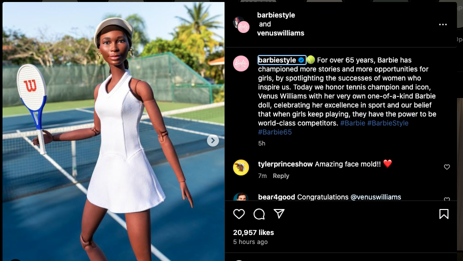 Venus Williams and other celebs getting dolls ahead of the Olympics