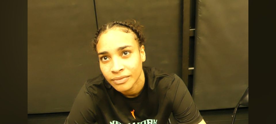 Esmery Martinez of the New York Liberty (Photo by Derrel Jazz Johnson for rolling out)