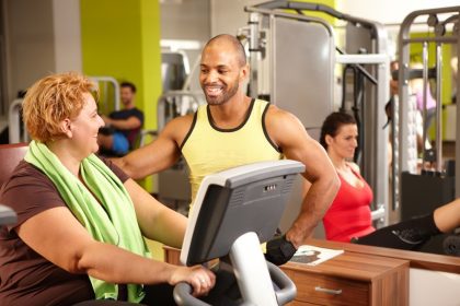 Exercise bikes, standing