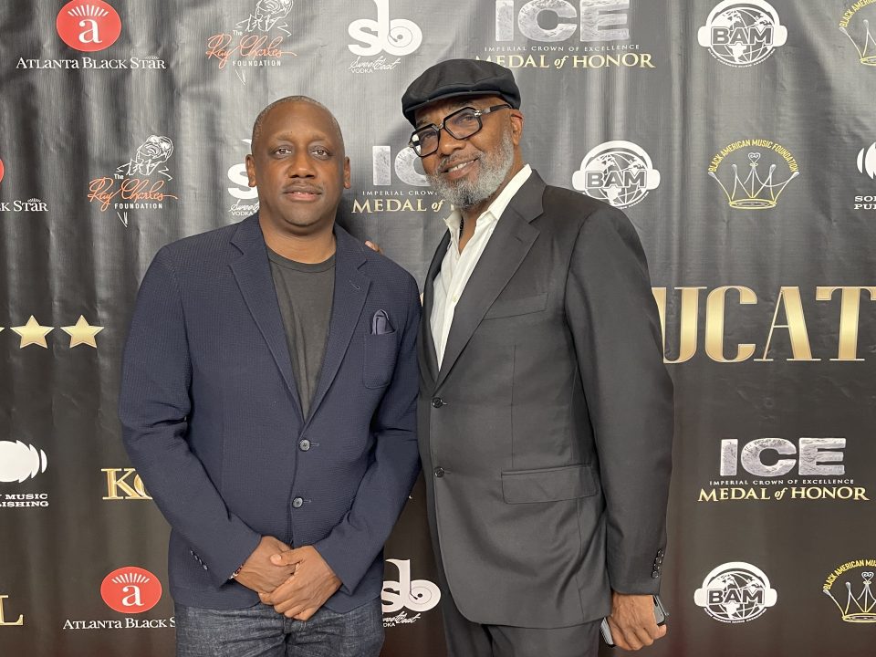 Renowned music executive Chaka Zulu and BAMA chairman Michael Mauldin at theICE Medal of Honors event in Atlanta (Photos by Terry Shropshire for rolling out) 