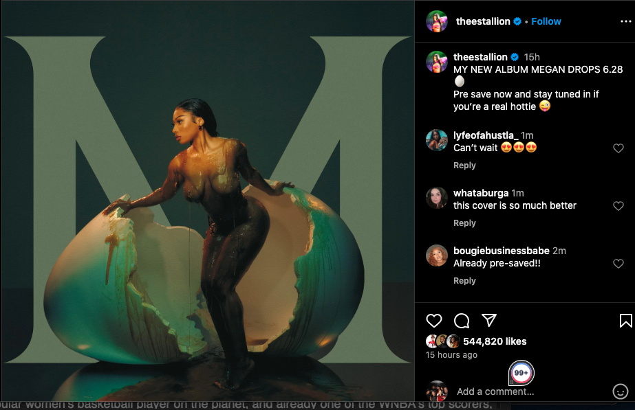 Megan Thee Stallion reveals alternative art for her album cover