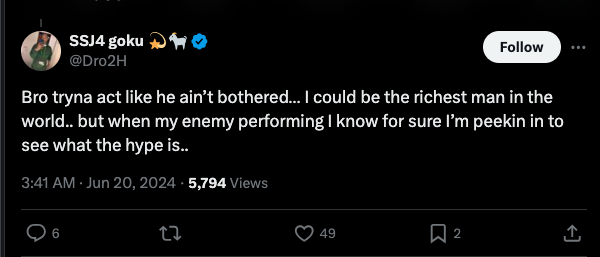 Drake posts cryptic message after Kendrick Lamar's momentous concert