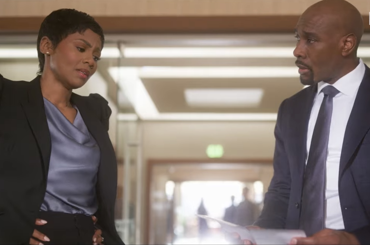 Emayatzy Corinealdi and Morris Chestnut in 'Reasonable Doubt'