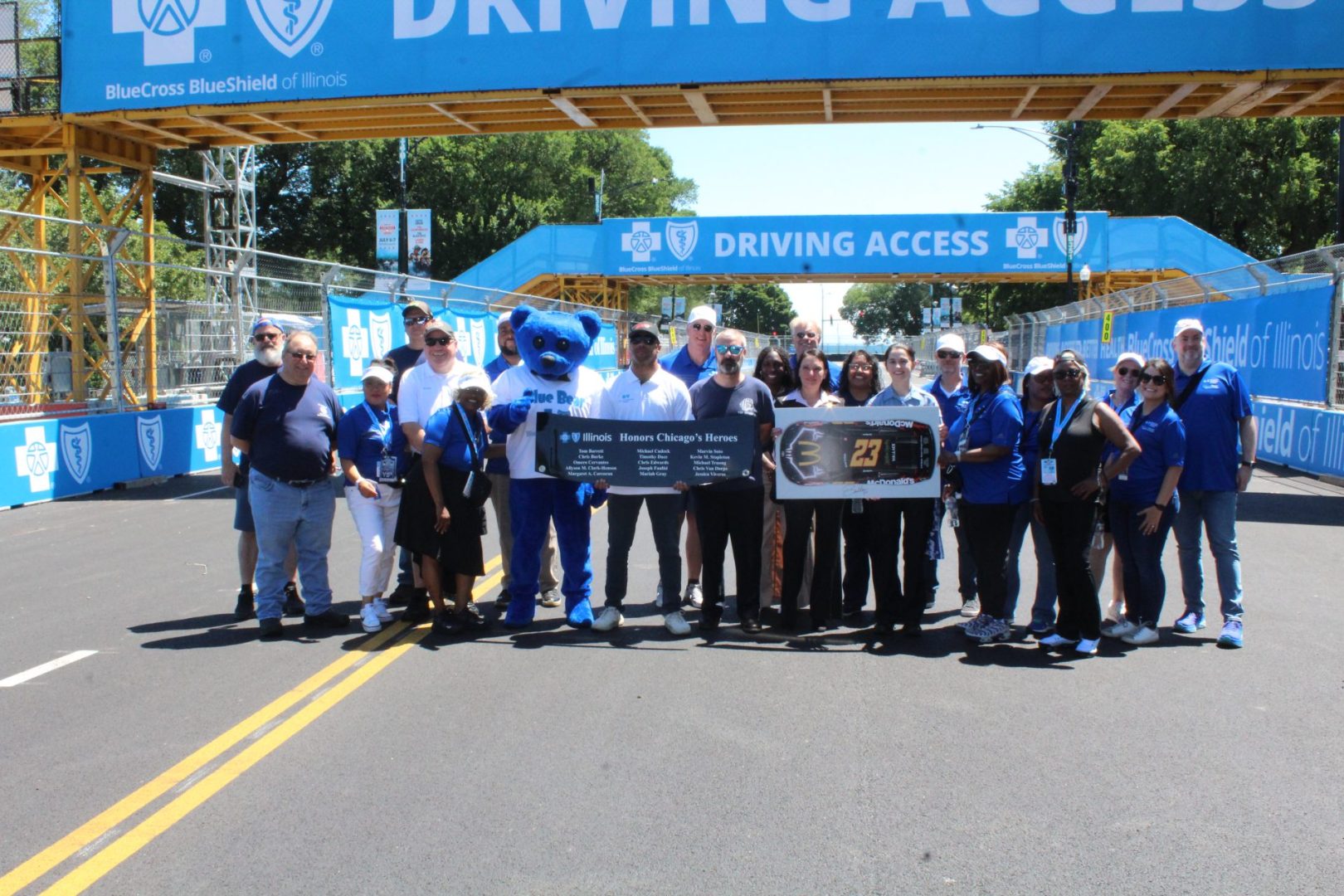 Blue Cross Blue Shield Illinois and NASCAR honor Chicago heroes