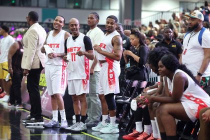 Devale Ellis plays in celebrity basketball game hosted by Wallo and Gillie