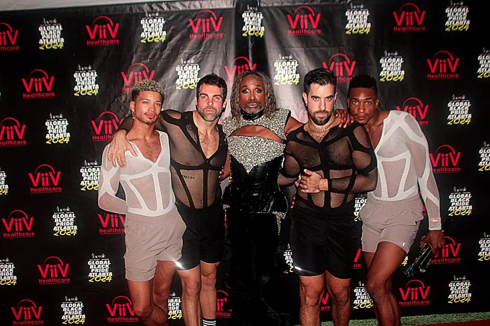 Actor-singer Billy Porter surrounded by his dancers