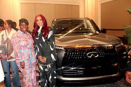 Singer Monica with Ashli C. Bobo Director, Communications INFINITI Americas (photos by Terry Shropshire for rolling out)