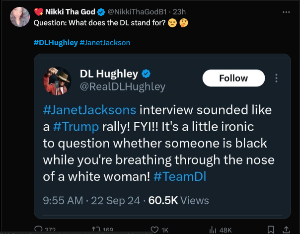 D.L. Hughley slammed for attacking Janet Jackson's comments on Kamala Harris