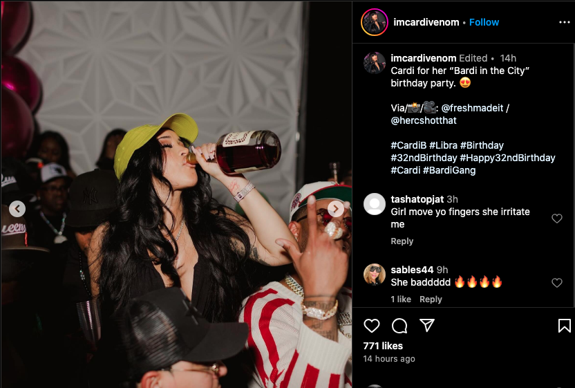 Cardi B vows to 'never' drink again after twerking in tiny outfit for birthday