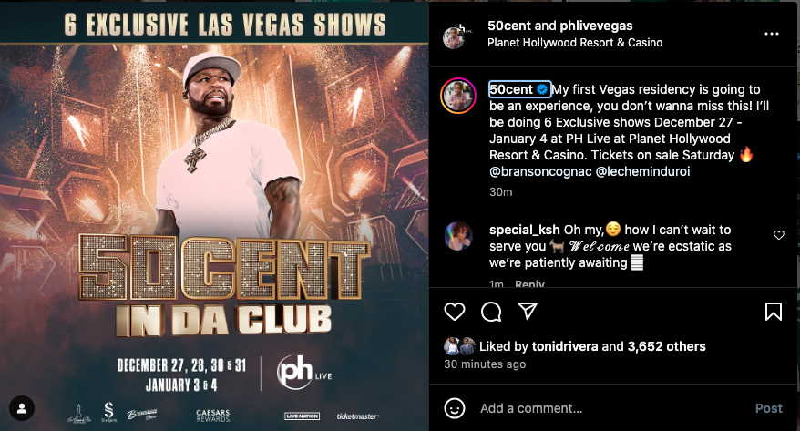 50 Cent lands 1st Las Vegas residency